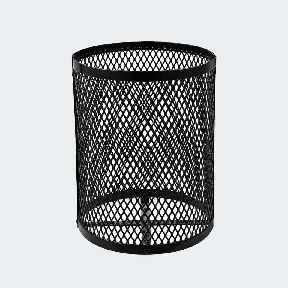 Commercial 36 Gallon Diamond Steel Trash Can With Plastic Dome Lid, Liner & Base - Image 5